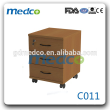 Mesa de noche de madera para el hospital / el cabinete médico de cabecera C011